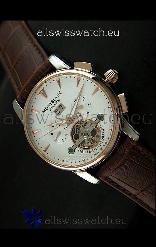 IMG_9085 Mont Blanc Flying Tourbillon with Gold Bezel Replica 2
