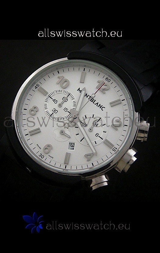 IMG_9085 Montblanc Timewalker Chrono in White Dial Replica 2