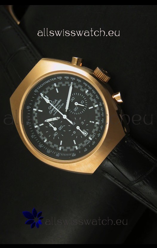 IMG_9085 Omega Speedmaster MARK II Co-Axial Chronograph Rose Gold Case Replica 2