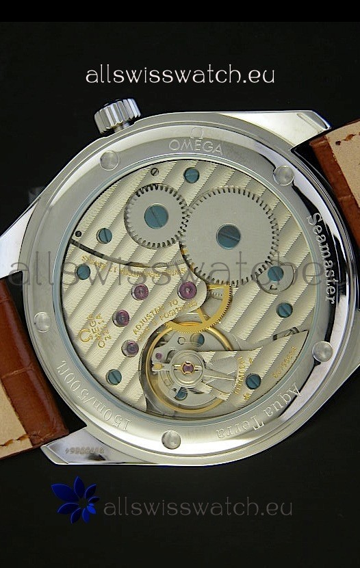 IMG_9085 Omega Seamaster Railmaster in Brown Leather Strap Replica 2