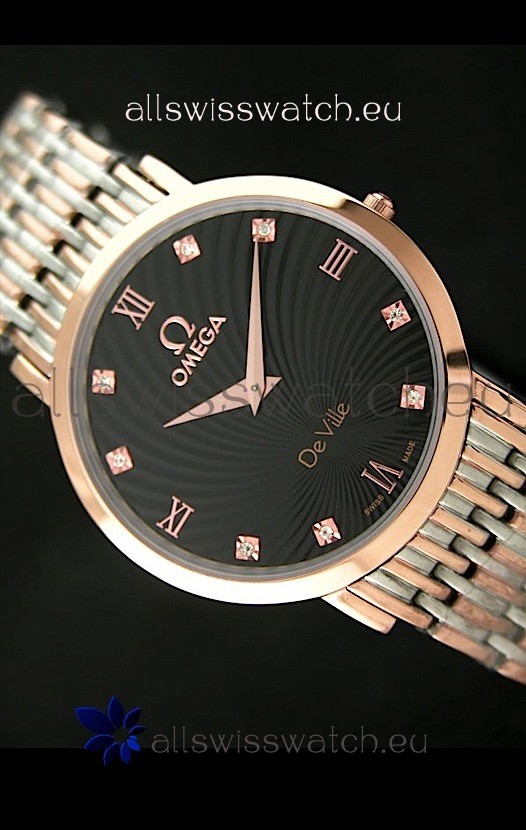 IMG_9085 Omega DeVelie Rose Gold in Black Dial Replica 2