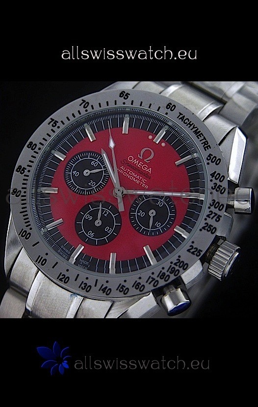 IMG_9085 Omega Speedmaster Racing Michael Schumacher Edition in Red Dial Replica 2