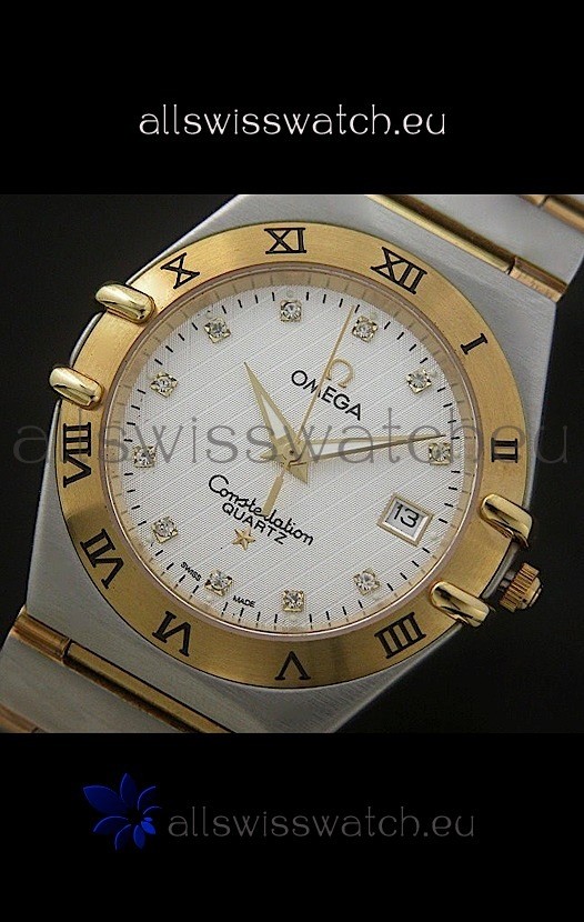 IMG_9085 Omega Constellation Quartz in Pink Gold Two ToneCasing Replica 2