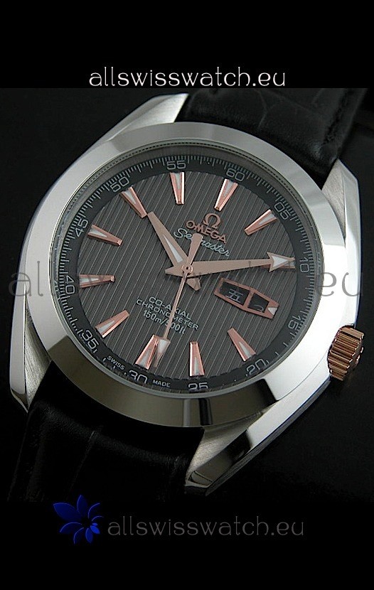 IMG_9085 MEGA Seamaster Aqua Terra 150M Co-Axial in Black Dial Replica 2