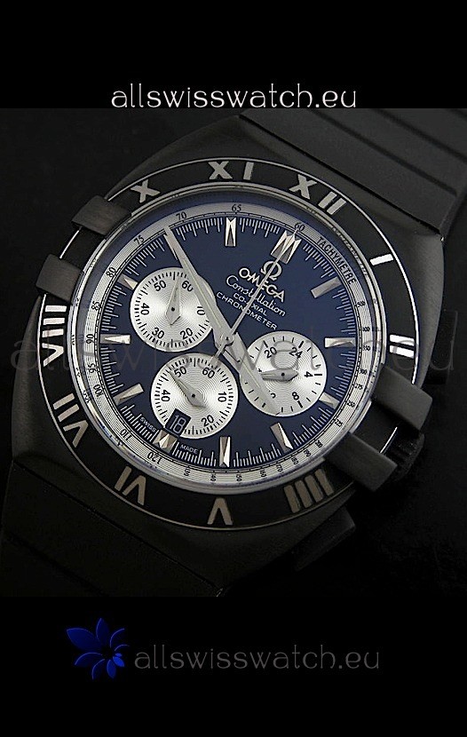 IMG_9085 Omega Double Eagle Chronograph PVD Black Replica 2
