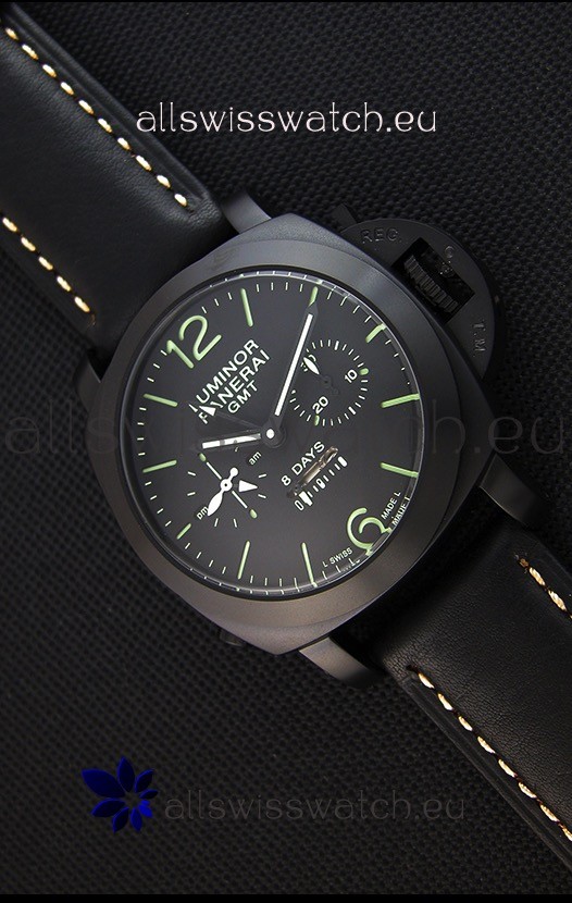 Panerai Luminor GMT 8 Days Power Reserve PVD Case Replica 2