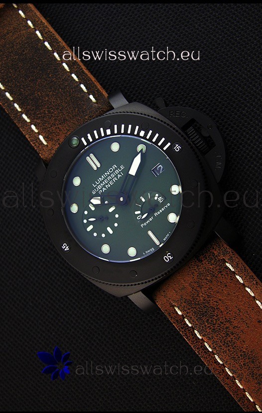 IMG_9085 Panerai Luminor Submersible Power Reserve PVD Replica 2