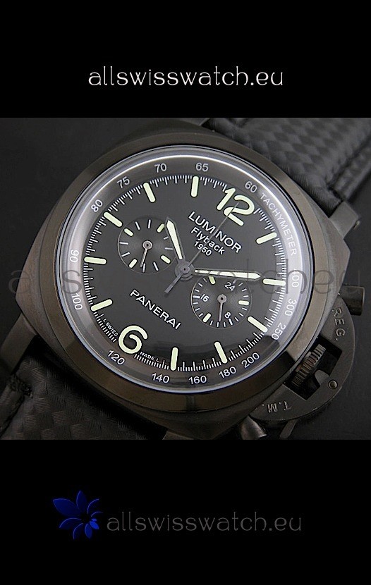 IMG_9085 Panerai Luminor FlyBack 1950 in Black PVD Replica 2