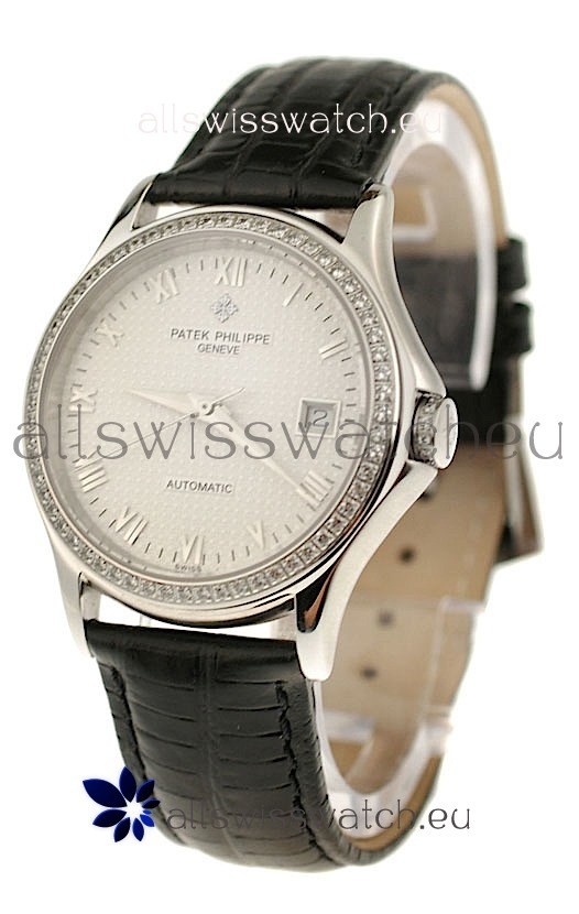 IMG_9085 Patek Philippe Geneve in Roman Hour Markers Replica 2