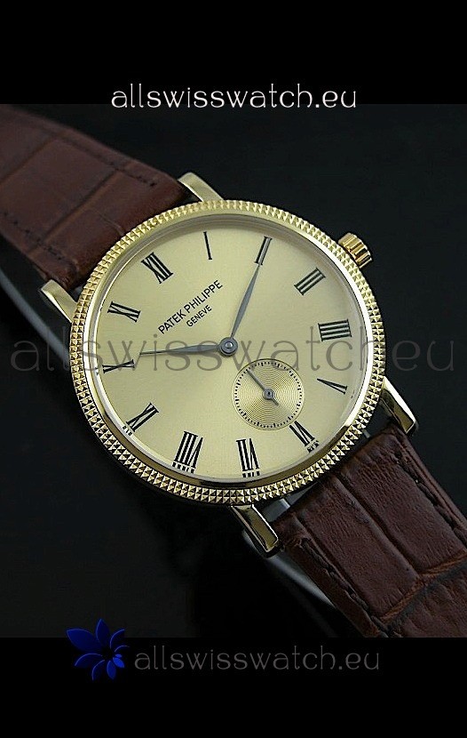 IMG_9085 Patek Philippe Calatrava Mens in Yellow Gold Replica 2