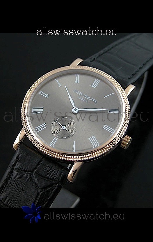 IMG_9085 Patek Philippe Calatrava Mens in Grey Dial Replica 2
