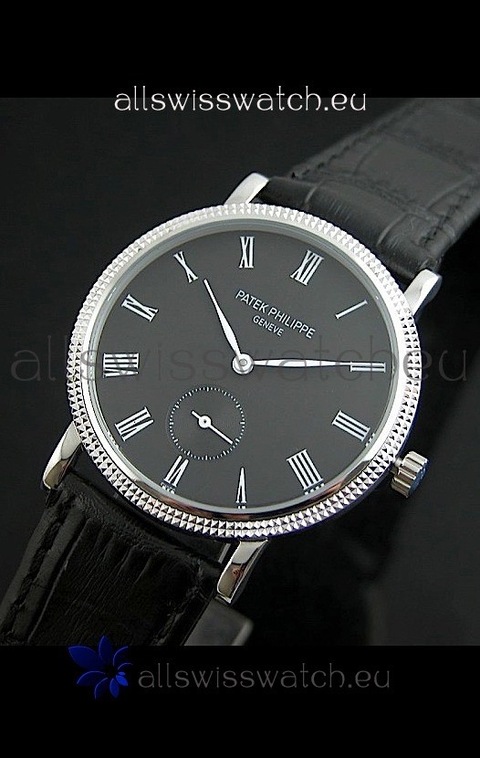 IMG_9085 Patek Philippe Calatrava Mens in Black Dial Replica 2