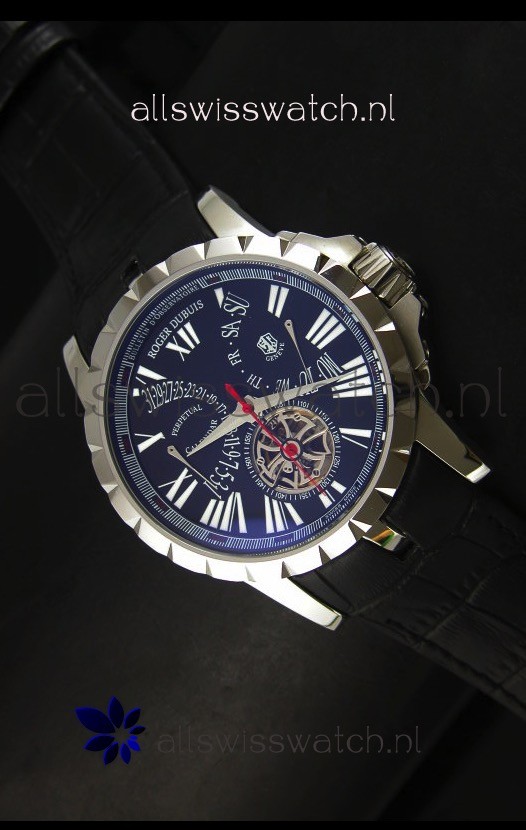 IMG_9085 Roger Dubuis Excalibur Calendar in Black Dial Replica 2
