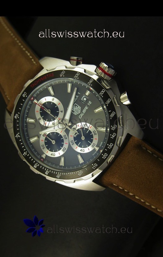 Tag Heuer Calibre 16 Stainless Steel in Grey Dial Replica 2