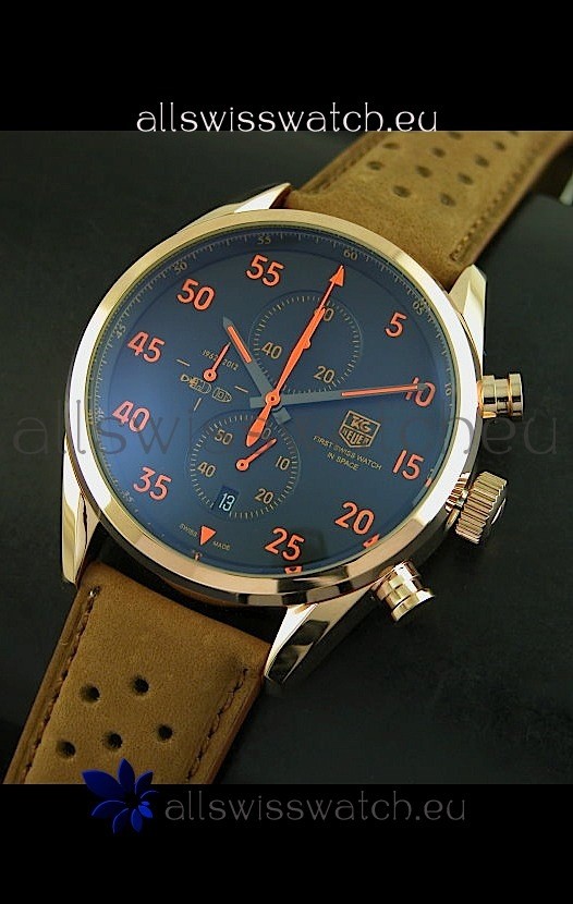 IMG_9085 Tag Heuer Carrera 1887 SpaceEX Edition Quartz in Pink Gold Replica 2