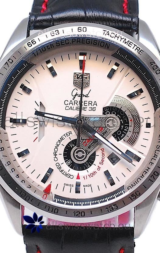 Tag Heuer Grand Carrera Calibre 36 Automatic in White Dial Replica 2