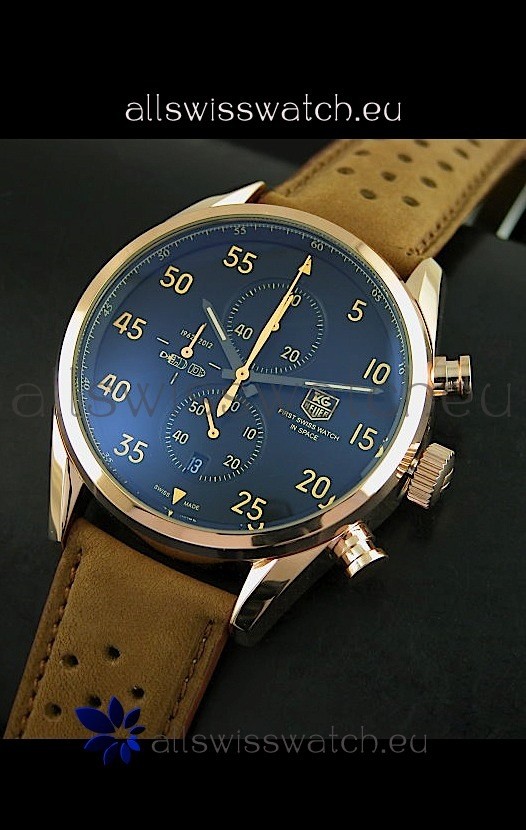 Tag Heuer Carrera 1887 SpaceEX Edition Quartz in Pink Gold Replica 2