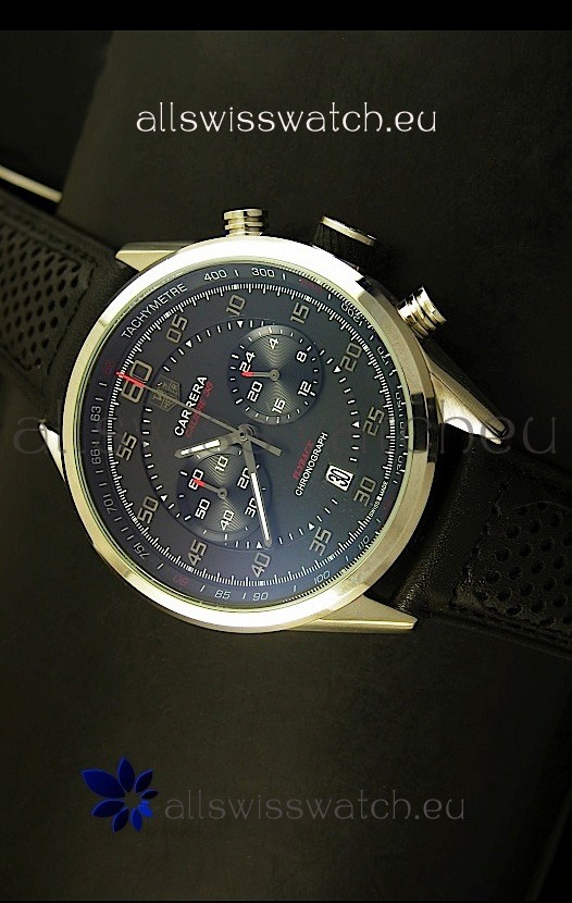 IMG_9085 Tag Heuer Carrera Calibre 36 Flyback Black Dial - Quartz Movement Replica 2