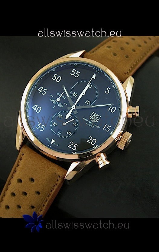 IMG_9085 Tag Heuer Carrera 1887 SpaceEX Edition Quartz in Pink Gold Replica 2