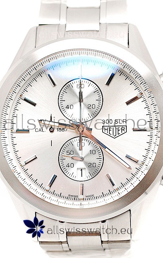 IMG_9085 Tag Heuer Carrera Cal. 1887 Chronograph in White Dial Replica 2