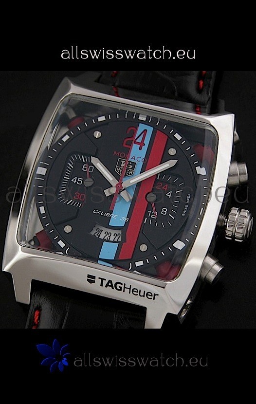 IMG_9085 Tag Heuer Monaco Twenty Four Concept Chronograph in Black Dial Replica 2