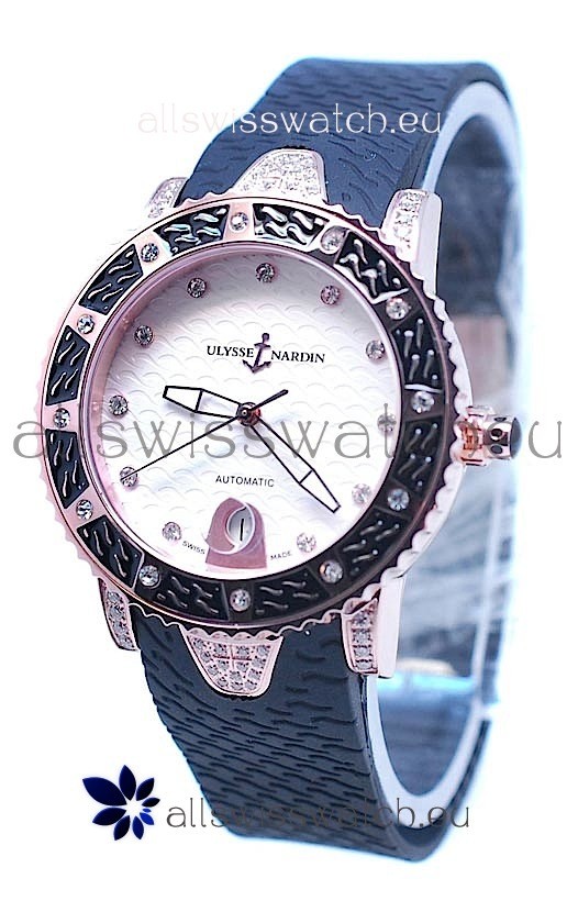 IMG_9085 Ulysse Nardin Diver Pink Gold in White Dial Replica 2