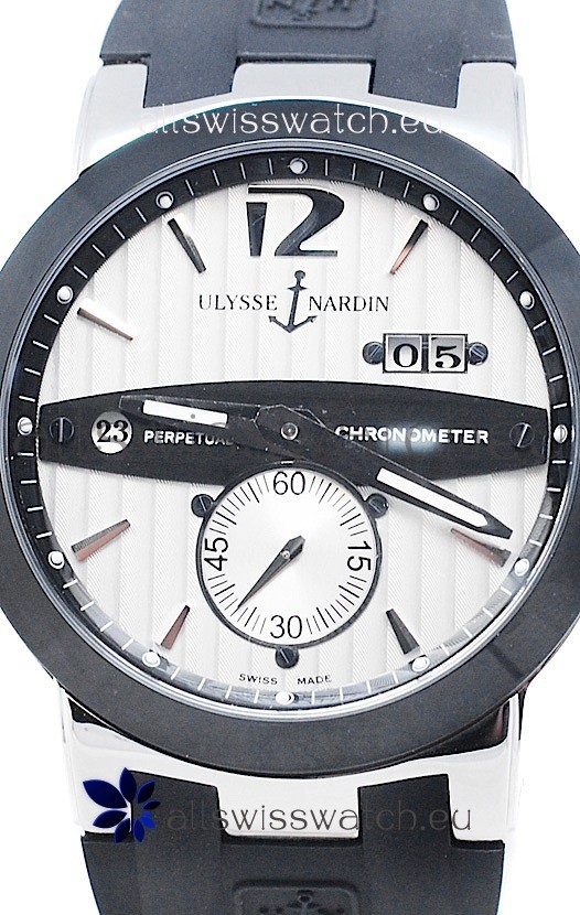 IMG_9085 Ulysse Nardin Executive Dual Time Steel Black Replica 2