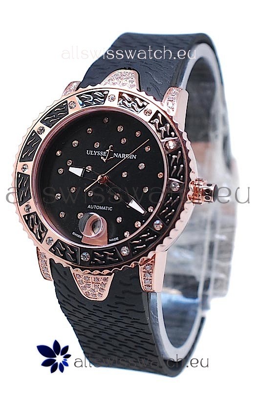 IMG_9085 Ulysse Nardin Diver Starry Night Pink Gold Replica 2