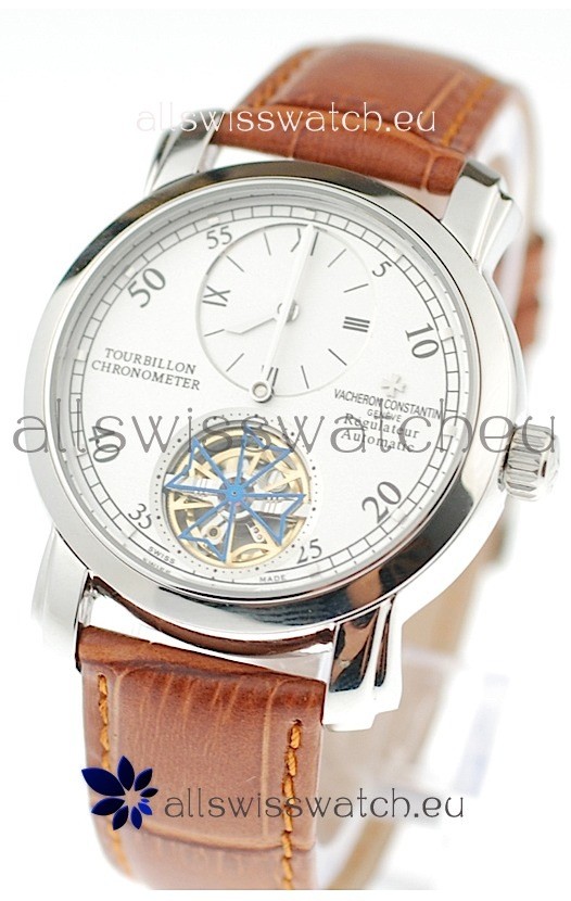 IMG_9085 Vacheron Constantin Grand Complications Tourbillon in Brown Strap Replica 2