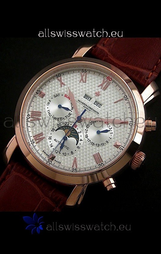 IMG_9085 Vacheron Constantin Perpetual Calendar in White Dial Replica 2