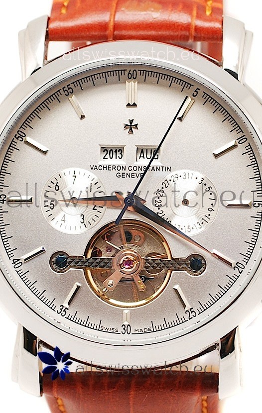IMG_9085 Vacheron Constantin Malte Tourbillon in Brown Strap Replica 2