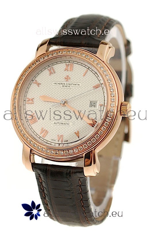 IMG_9085 Vacheron Constantin Geneve Gold in Diamond Bezel Replica 2