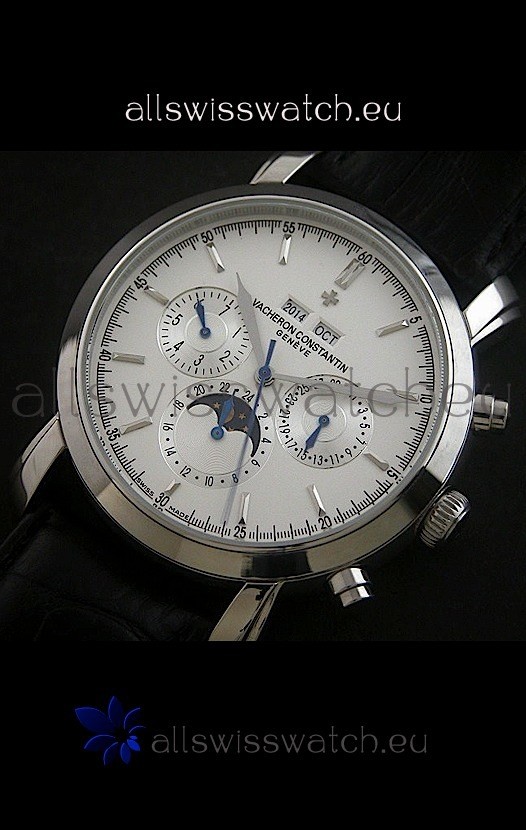 IMG_9085 Vacheron Constantin Perpetual Calendar in Silver Dial Replica 2