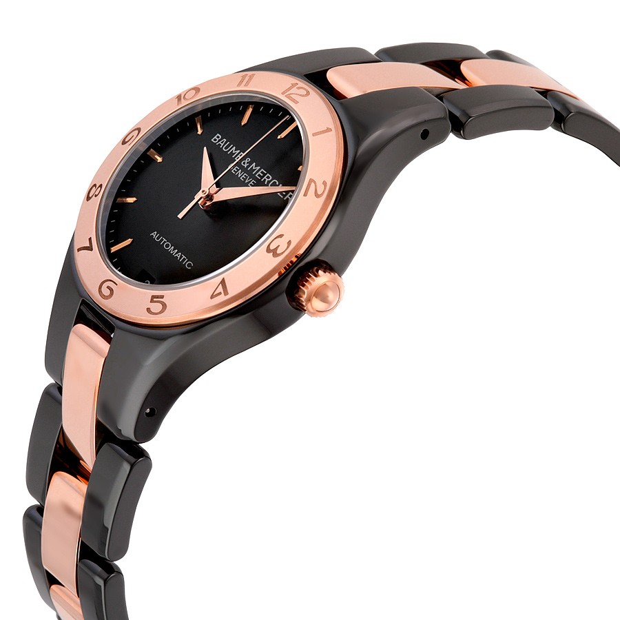 IMG_9085 Baume et Mercier 10069 Linea Ladies Automatic Black Ceramic Replica 2