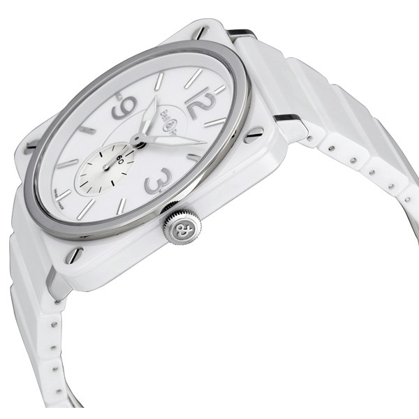 IMG_9085 Bell & Ross BRS-WH-CERAMIC/SCE Aviation Unisex Quartz White Polished Ceramic and Stainless Steel Replica 2