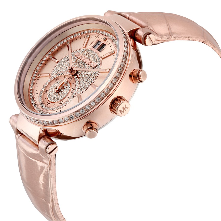 Michael Kors MK2445 Sawyer Ladies Quartz Rose Gold-Tone Stainless Steel Replica 2