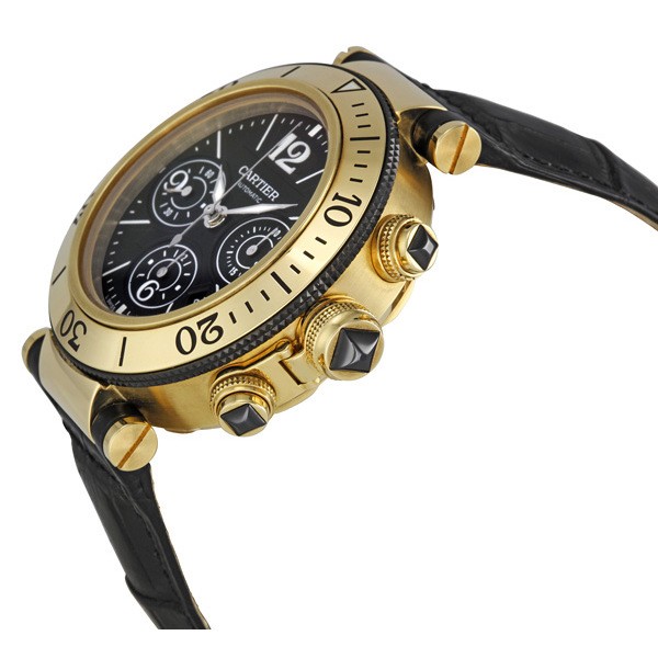 IMG_9085 Cartier W3030017 Pasha de Cartier Mens Automatic 18k Yellow Gold Replica 2
