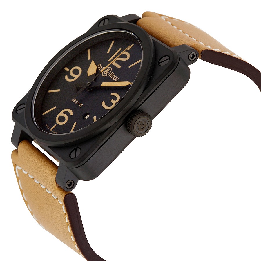 IMG_9085 Bell & Ross BR0392-HERITAGE Aviation Mens Automatic Black Ion-plated Stainless Steel Replica 2