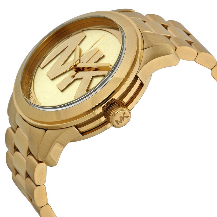 IMG_9085 Michael Kors MK5473 Runway Ladies Quartz Gold-tone Stainless Steel Replica 2