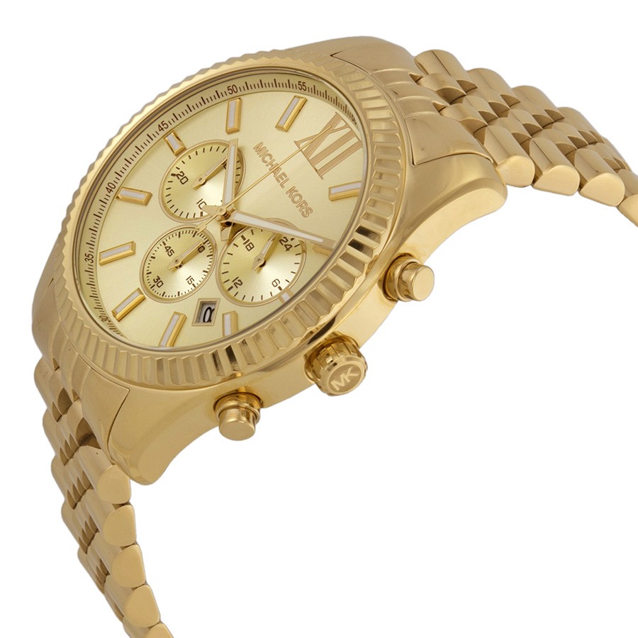 IMG_9085 Michael Kors MK8281 Lexington Mens Quartz Gold-tone Stainless Steel Replica 2