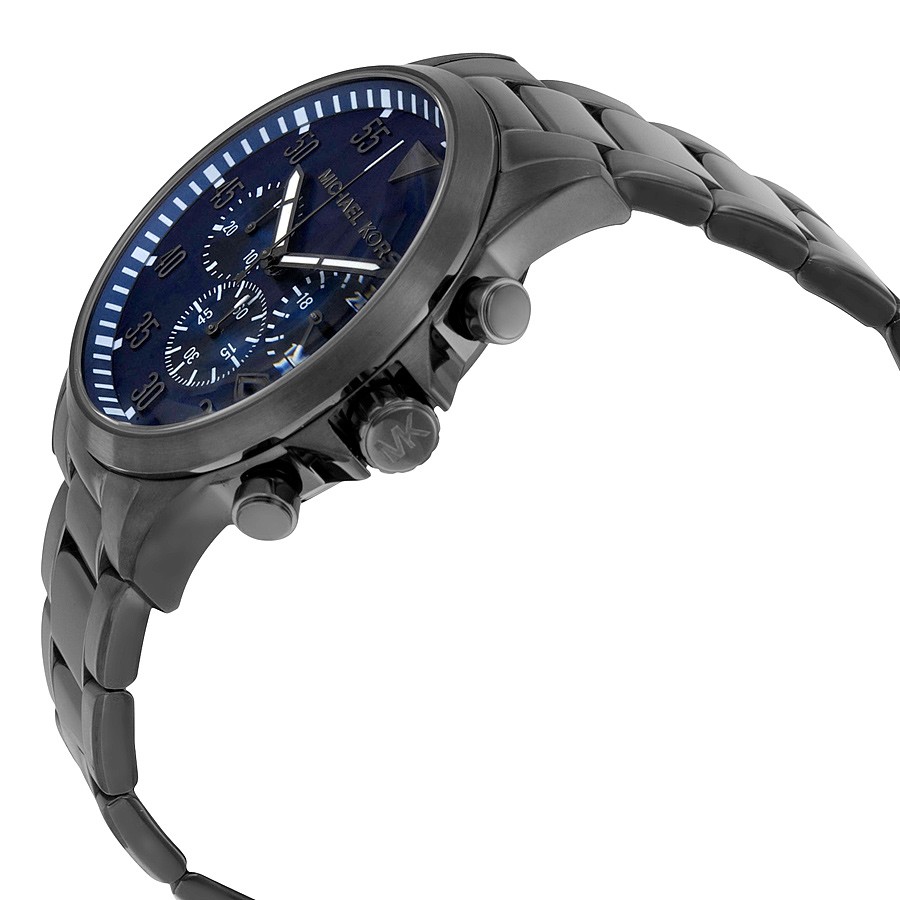 IMG_9085 Michael Kors MK8443 Gage Mens Quartz Gunmetal Ion-plated Stainless Steel Replica 2