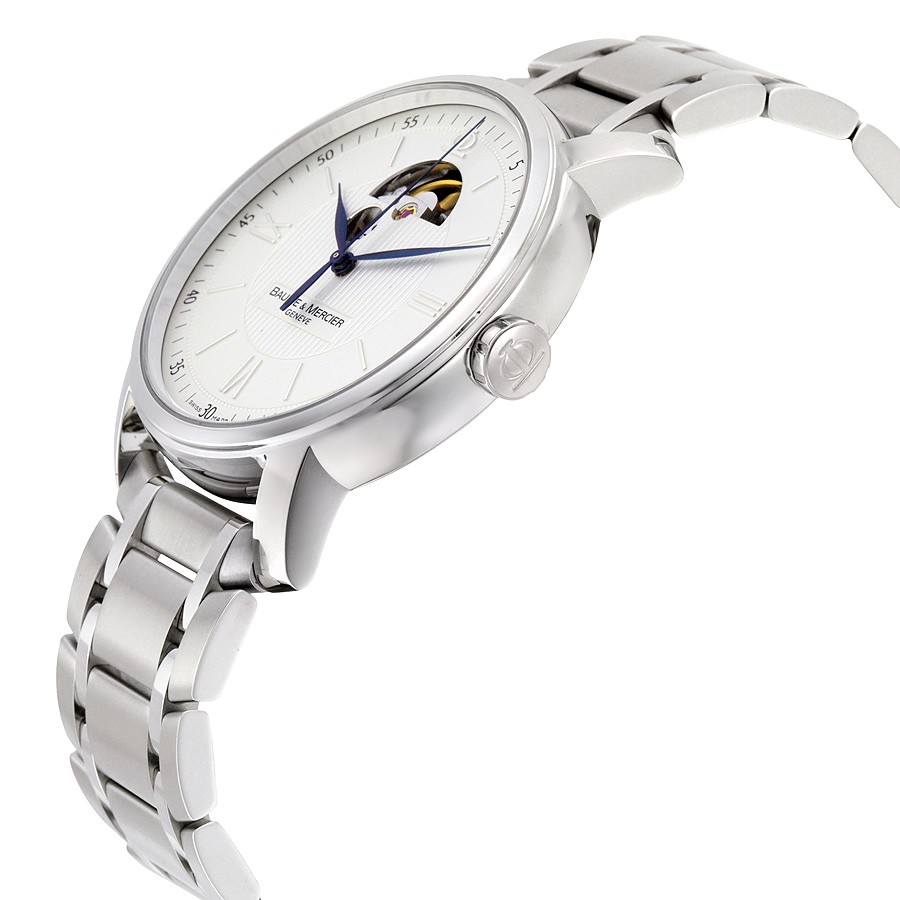IMG_9085 Baume et Mercier 08833 Classima Mens Automatic Polished Satin-finished Steel Replica 2