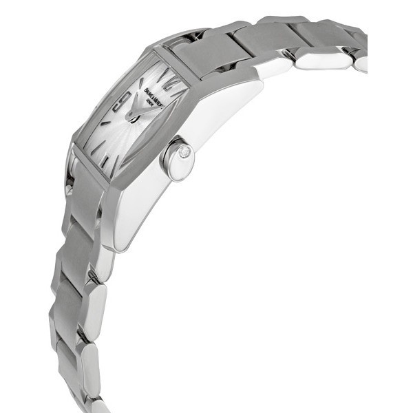 IMG_9085 Baume et Mercier 08568 Diamant Ladies Quartz Polished Satin-Finished Steel Replica 2