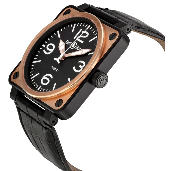 IMG_9085 Bell & Ross BR0192-BICOLOR Aviation Mens Automatic 18 kt Rose Gold-Plated PVD Finish Stainless Steel Replica 2