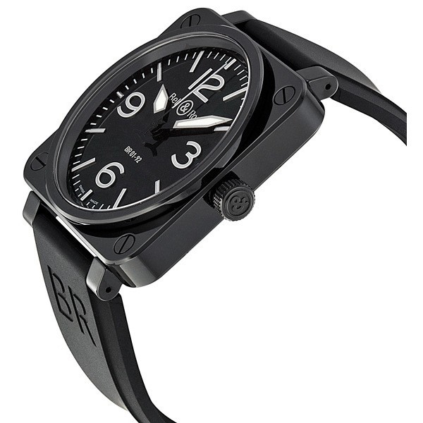 Bell & Ross BR0192-BL-CER/SRB Aviation Mens Automatic Black Ceramic and Satin Steel Replica 2