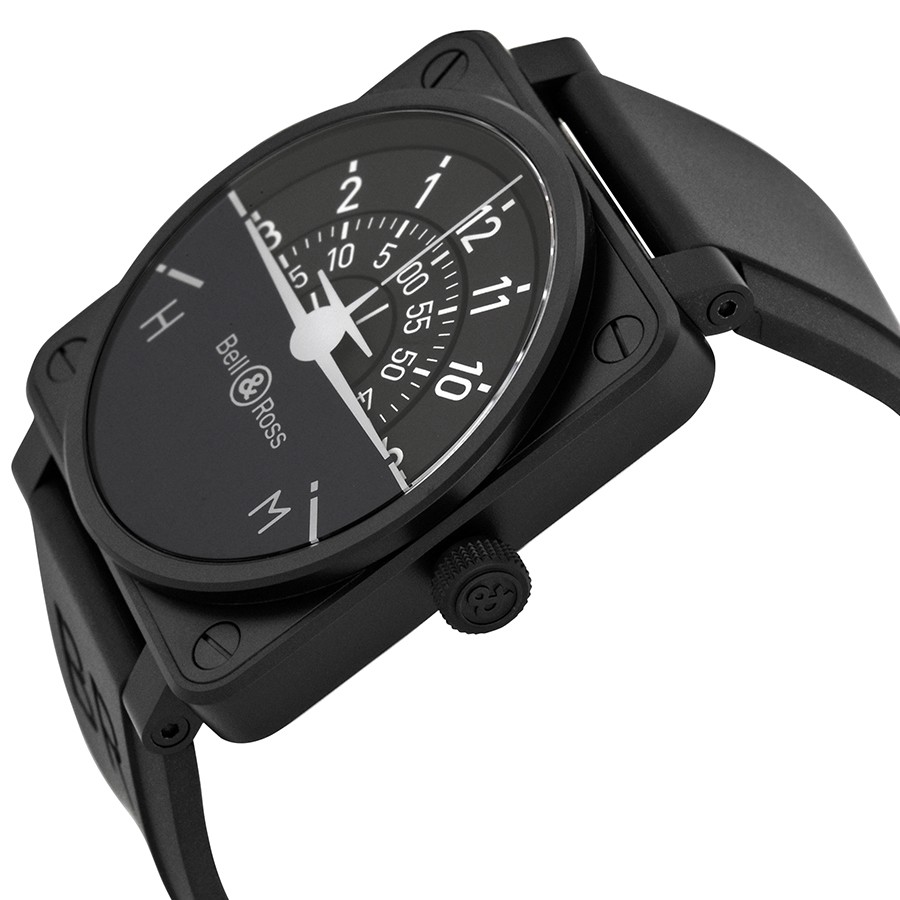 IMG_9085 Bell & Ross BR0192-TURNCOOR Aviation Mens Automatic Matte Black PVD Stainless Steel Replica 2