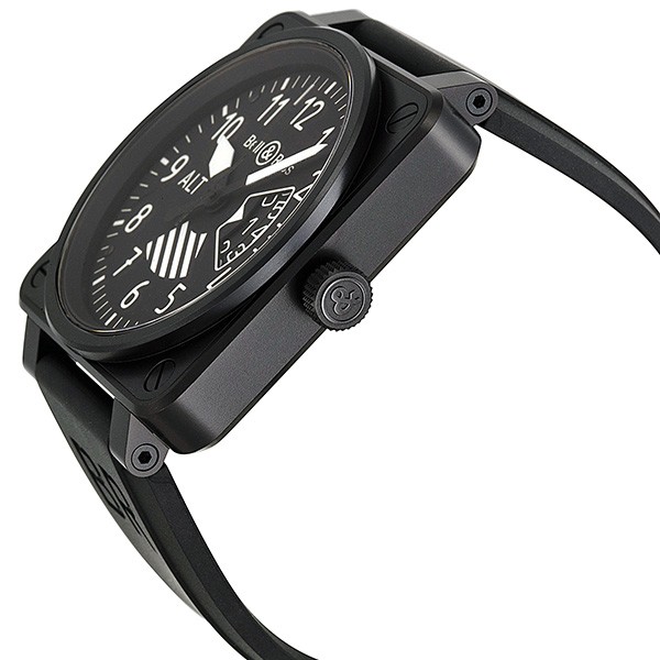 IMG_9085 Bell & Ross BR0196-ALTIMETER Aviation Mens Automatic Matte Black PVD Steel Replica 2