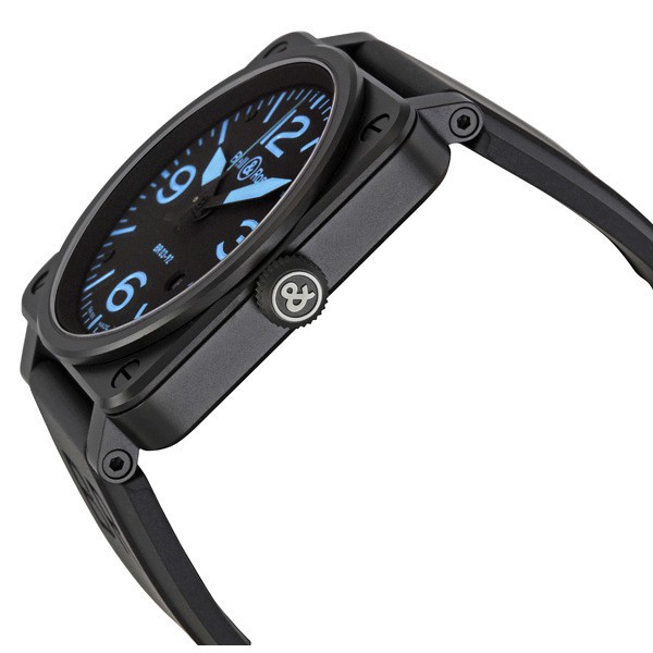 IMG_9085 Bell & Ross BR0392-BLUE Aviation Mens Automatic Black IP Stainless Steel Replica 2