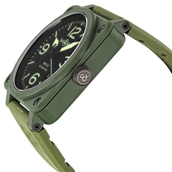 Bell & Ross BR0392-CERAM-MIL Aviation Mens Automatic Matte Khaki Ceramic Replica 2