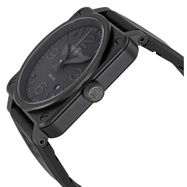IMG_9085 Bell & Ross BR0392-PHANTOM Aviation Mens Automatic Black Carbon IP Stainless Steel Replica 2